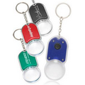 Magnifying Glass Key Chains w/LED Light